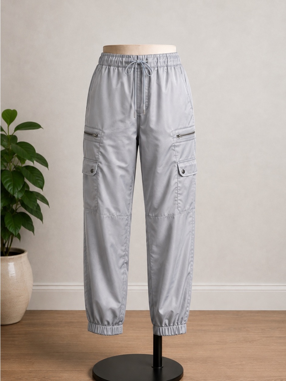 Banana Republic Silver Gray Cargo Jogger Pants
